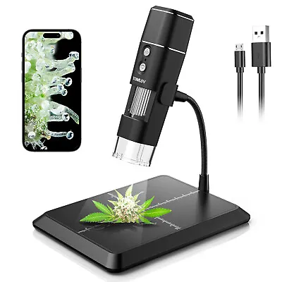 Buy TOMLOV WiFi 1000X Digital Microscope 1080P USB Coin Magnifier Camera For IPhone • 33.99$