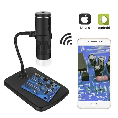 Buy 1000X WiFi Digital Microscope Camera HD With 8 LED For Smartphone Watch Repair • 19.09$