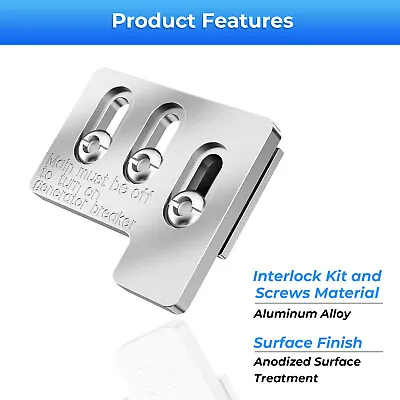 Buy Generator Interlock Kit For Siemens 200 Amp & Murray 150 & 200 Amp Panels • 29.24$