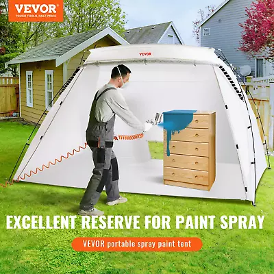 Buy VEVOR Portable Paint Booth, Larger Spray Paint Tent With Built-in Floor & Mesh S • 65.99$