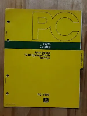 Buy John Deere Parts Catalog Manual PC - 1495 1740 Spring Tooth Harrow • 19$