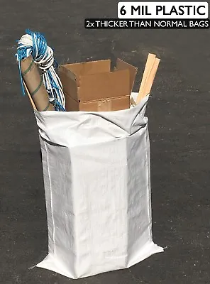 Buy (5) Contractor Bags - 6 Mil - 31  X 45  - Garbage Dumpster Bag Trash Sandbags • 15.99$