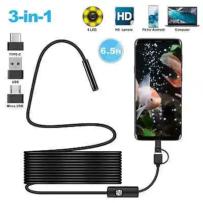 Buy Pipe Inspection Camera Endoscope Video Sewer Drain Cleaner Waterproof Snake USB • 19.98$