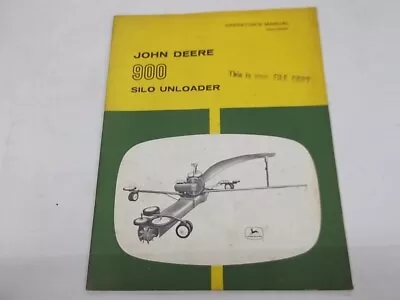Buy Operator's Manual For John Deere Model 900 Silo Unloader • 15$