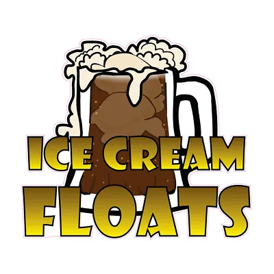 Buy Food Truck Decals Ice Cream Floats Style A Retail Concession Sign Brown • 72.99$