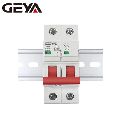 Buy GEYA Mini Circuit Breaker AC MCB 2Pole 4.5kA 6/10/16/25/32/40/50/63Amp Din Rail • 12.72$