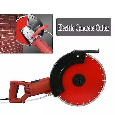 Buy 14 Electric Concrete Saw Wet Dry Cutter W/ Water Pump - Powerful Blade • 189$