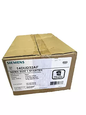 Buy (1) NEW Siemens 14DUD32AF Size 1 Starter W/ 120v Coil - 5.5-22a Overload • 295$