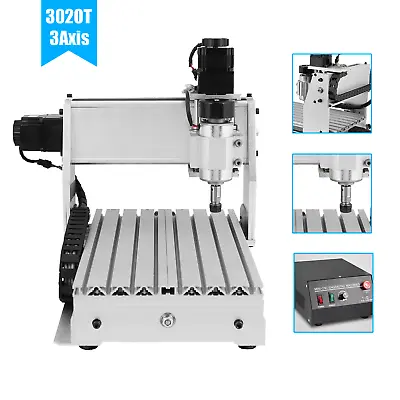 Buy CNC 3020T  Engraving Drilling Milling Carving Machine 3 Axis 110V Wood Router  • 479.95$