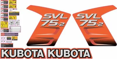 Buy Kubota SVL75-2 - Very Nice Aftermarket Decal Kit, High Quality Decals • 155$