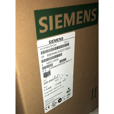 Buy 6SE6440-2UC27-5DA1 Siemens Brand-New MICROMASTER 440 Inverter Spot Goods • 2,899.90$