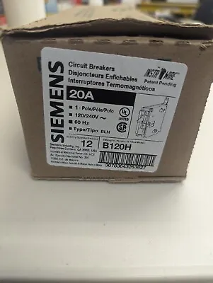 Buy 15 Pack Siemens B120H 20A Single Pole Circuit Breaker - Black • 62$