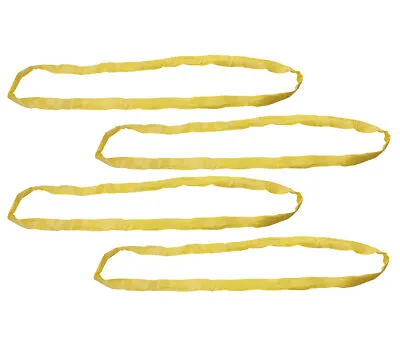 Buy (4 Pack) Endless Round Sling 8' Yellow 8400# VLL Crane Rigging Hoist Wrecker ... • 67.99$