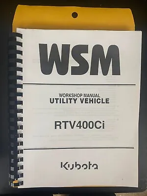 Buy 400 UTV Workshop Repair Manual Fits Kubota RTV 400 Ci Side By Side - 302 Pages • 28.17$