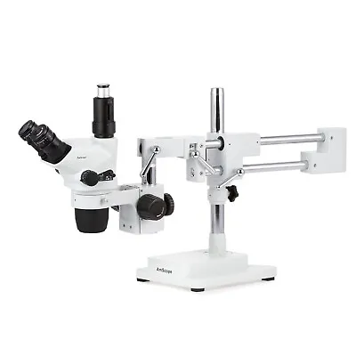 Buy Amscope 2X-225X Trinocular Boom Stand Stereo Zoom Microscope W High-resolution • 1,162.99$