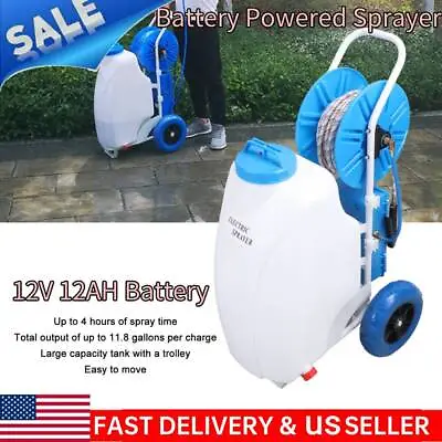 Buy Battery Powered Sprayer 11.8 Gallon Electric 12V Cleaning Lawn Care Sprayer USA • 351.49$