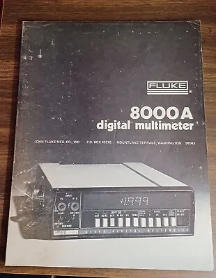 Buy Fluke 8000 A Digital Multimeter Users Manual P/N 347906, Dec. 1995 • 19.99$