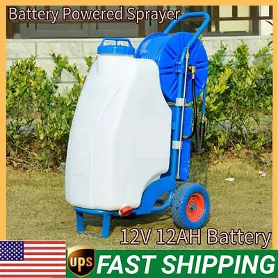 Buy 12V 12AH Battery Powered Sprayer 11.8 Gallon Electric Cleaning Heavy Duty USA • 351.49$