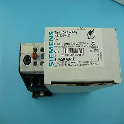 Buy NEW For Siemens Thermal Overload Relay 3UA5940-1E 2.5-4A Free Shipping • 76$