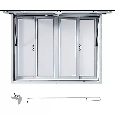 Buy VEVOR 48x36in Concession Stand Trailer Serving Window W/ 4 Screen Windows • 499.99$