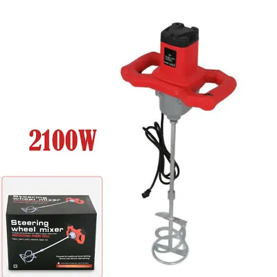 Buy Electric Mortar Mixer Dual High Low Gear 6 Speed Paint Cement Grout Handheld Red • 49.99$