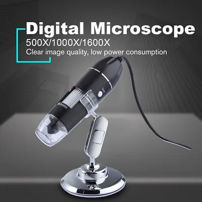 Buy 1600X USB Digital Microscope Endoscope Magnifier Camera For IPhone&Android Phone • 22.88$