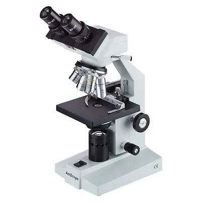 Buy AmScope 40X-2000X Binocular Biological Microscope With Mechanical Stage • 242.99$