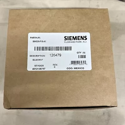 Buy Siemens S54329-F15-A1 SLSCW-F White Fire Alarm Strobe Ceiling Mount 126479 • 49.99$