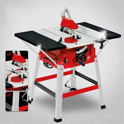 Buy Table Saw 10  Stand Sliding Extension Bench Top Woodworking 1800W 230-240V #D7 • 797.53$