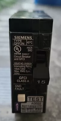 Buy Siemens Arc Fault Breakers 15 Amp QPF2N GFCI Free S&H  • 26.99$