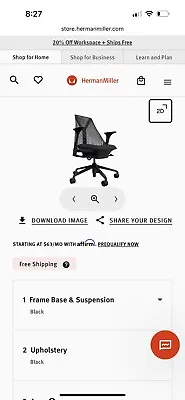 Buy Herman Miller Sayl  Office Chair Adjustable Arms • 330$