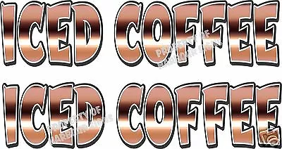 Buy Iced Coffee Decal (2) 18  Concession Food Truck Restaurant Vinyl Letters • 19.95$