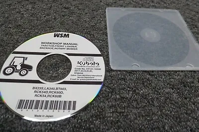 Buy Kubota RCK54 RCK60B Rotary Mower Deck For BX23S Shop Service Repair Manual CD • 40.40$