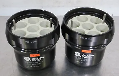 Buy T191305 Lot (2) Beckman Coulter SX4750/SX4750A Rotor Buckets W/ 393266 Inserts • 300$