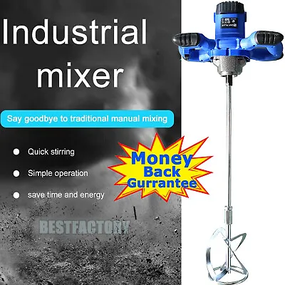 Buy Portable Electric Concrete Cement Mixer Machine Drywall Mortar Handheld 6 Speed • 58.81$