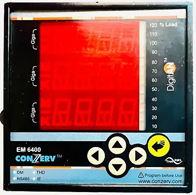 Buy Conzerv EM 6400 RS 485  Ver: 03.02.02 Panel Meter Schneider Electric • 125$