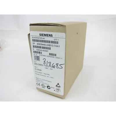 Buy New Siemens 6SE6440-2AB13-7AA1 MICROMASTER440 Without Filter 6SE6 440-2AB13-7AA1 • 500.64$
