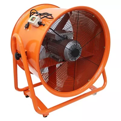 Buy 110V 24in Axial Fan Cylinder Pipe Spray Booth Paint Fumes Blower 290 M³/min • 793.25$