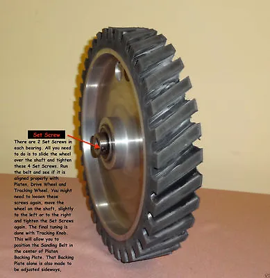 Buy Belt Sander 14  X 2  Rubber Contact Wheel With Supreme Shaft Locking Bearings • 339$