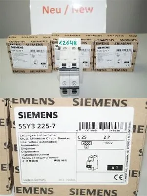 Buy Siemens C25 5SY32 Circuit Breaker 5SY3225-7 2POL 400v 25A • 27.37$
