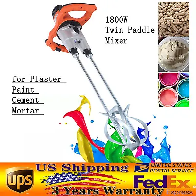 Buy Electric Concrete Mixer Power Mortar Mixer Counter-rotating 2 Agitators 2 Speeds • 159$