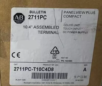 Buy Allen Bradley 2711PC-T10C4D8 Touch Screen Brand New Seal Stock Free Shipping • 2,689$