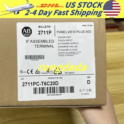 Buy New Factory Sealed Allen Bradley 2711PC-T6C20D PanelView Plus Compact 600 • 985$