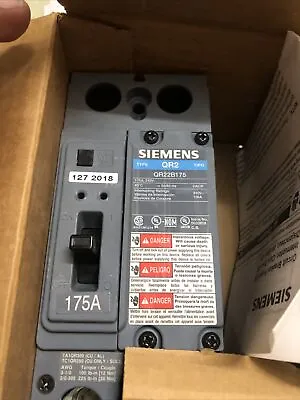 Buy Siemens, Qr22b175,  175a, 240v, 2 Pole, Main Circuit Breaker *new In Box • 250$