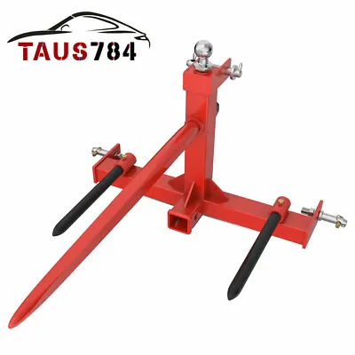 Buy 3 Point Hay Bale Spear Receiver Hitch Cat 1 Tractor W/ 1-7/8  Gooseneck Ball US • 230.34$