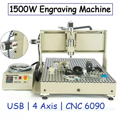 Buy USB 4axis CNC 6090 Router Milling Engraving DIY CNC Cutting Machine 24 X36  110V • 1,852.50$