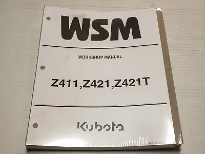 Buy Kubota WSM Work Shop Manual Tractor Booklets NOS Z411 Z421 Z421T • 49.95$