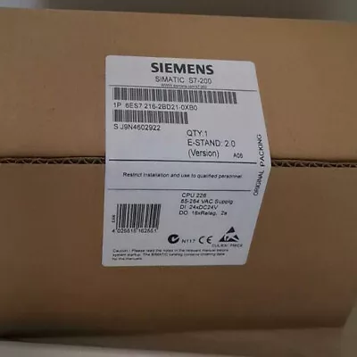 Buy 6es7 216-2bd21-0xb0 New Siemens 6es7216-2bd21-0xb0 S7-200, Cpu 226 Compact Unit • 304.95$
