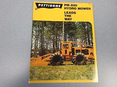 Buy Rare Pettibone PM-800 Hydro Mower Sales Brochure • 65$