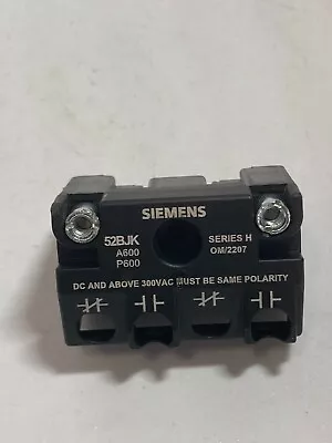 Buy Siemens 52bjk Contact Block 1no/1nc 600vac/dc Screw Terminals • 13.99$